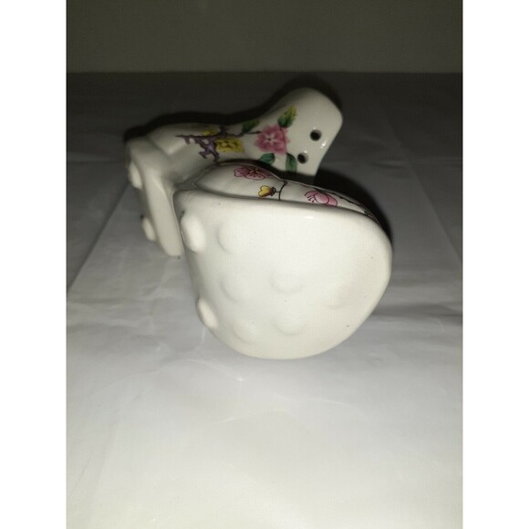 Vintage Old Foley James Kent Staffordshire "Chinese Rose" Porcelain Shoe Pink - Picture 8 of 12